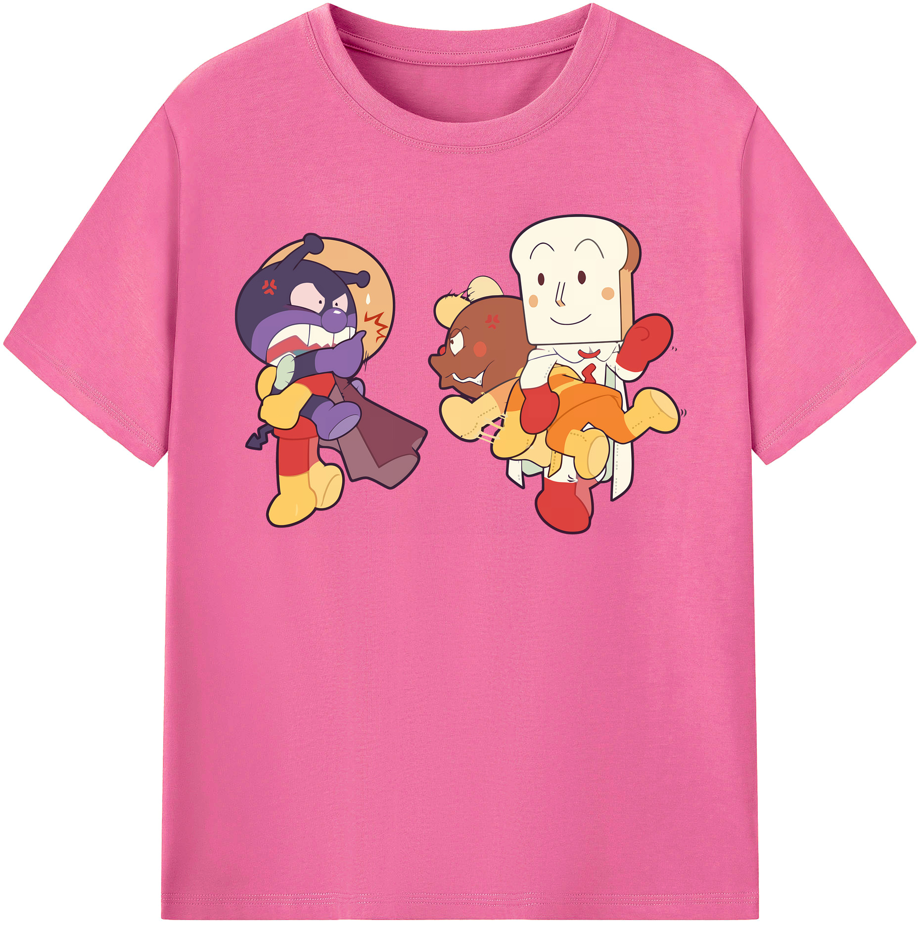 （画像用） アンパンマン Anpanman レディースカジュアルプリントTシャツ（綿100％）